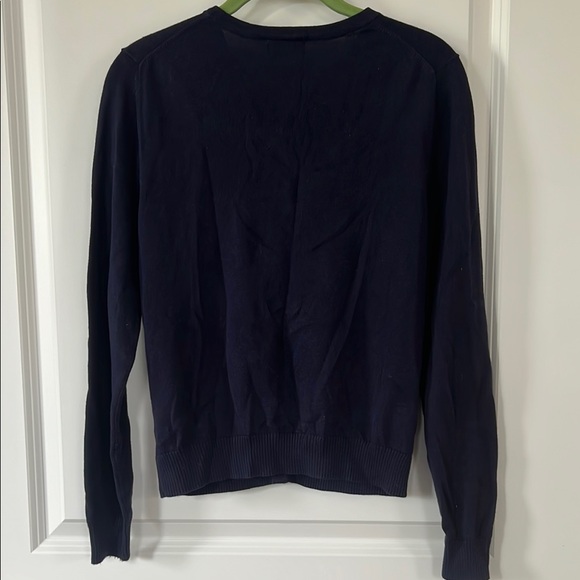 Lilly Pulitzer Blue Knit Cardigan with Ribbed Trim - Picture 7 of 7